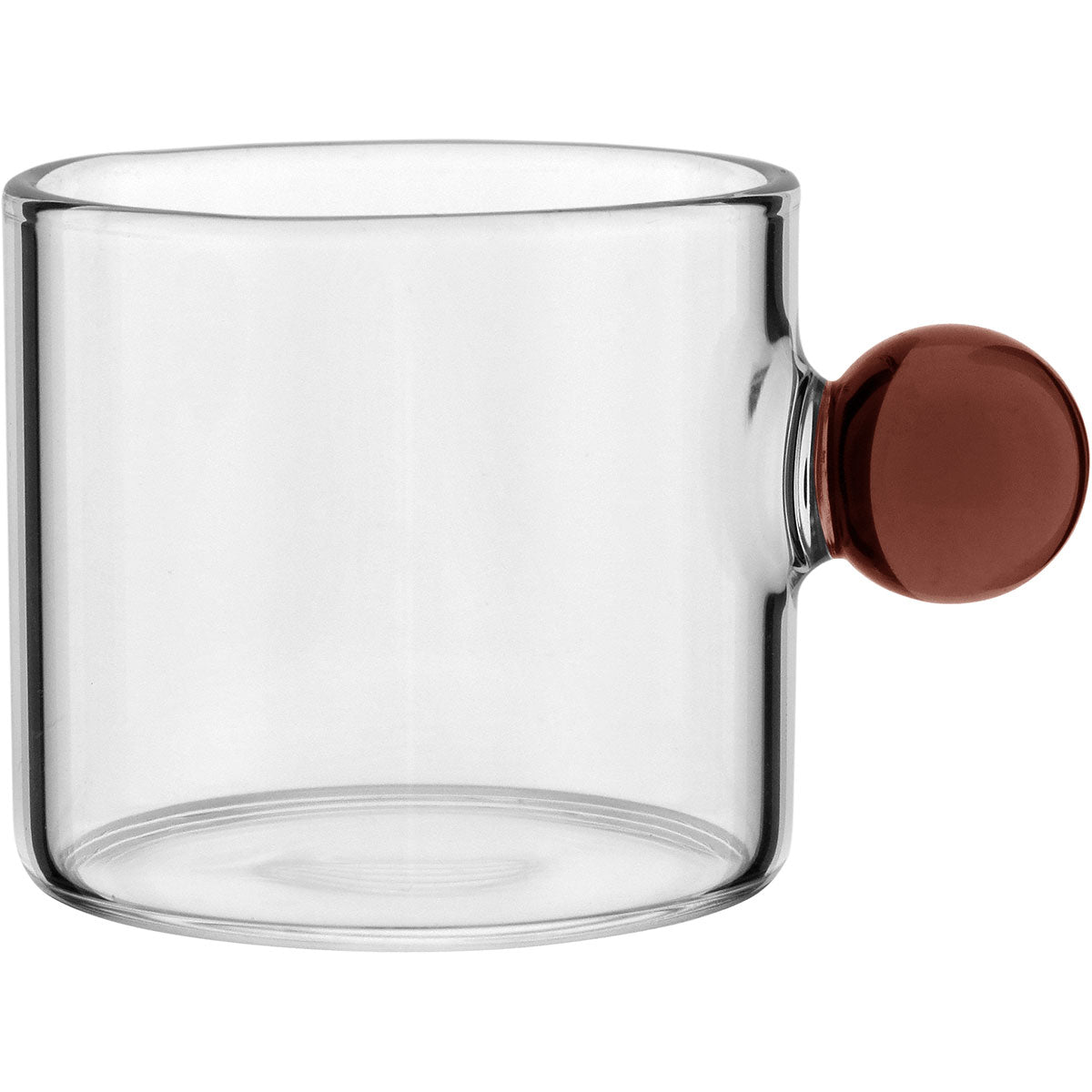 Conjunto 6 Xícaras Borossilicato 100ml Alças Multicoloridas Transparente