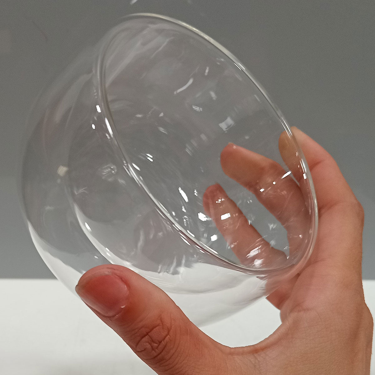 Saladeira de Parede Dupla Borossilicato Transparente 250ml 6x11x11cm