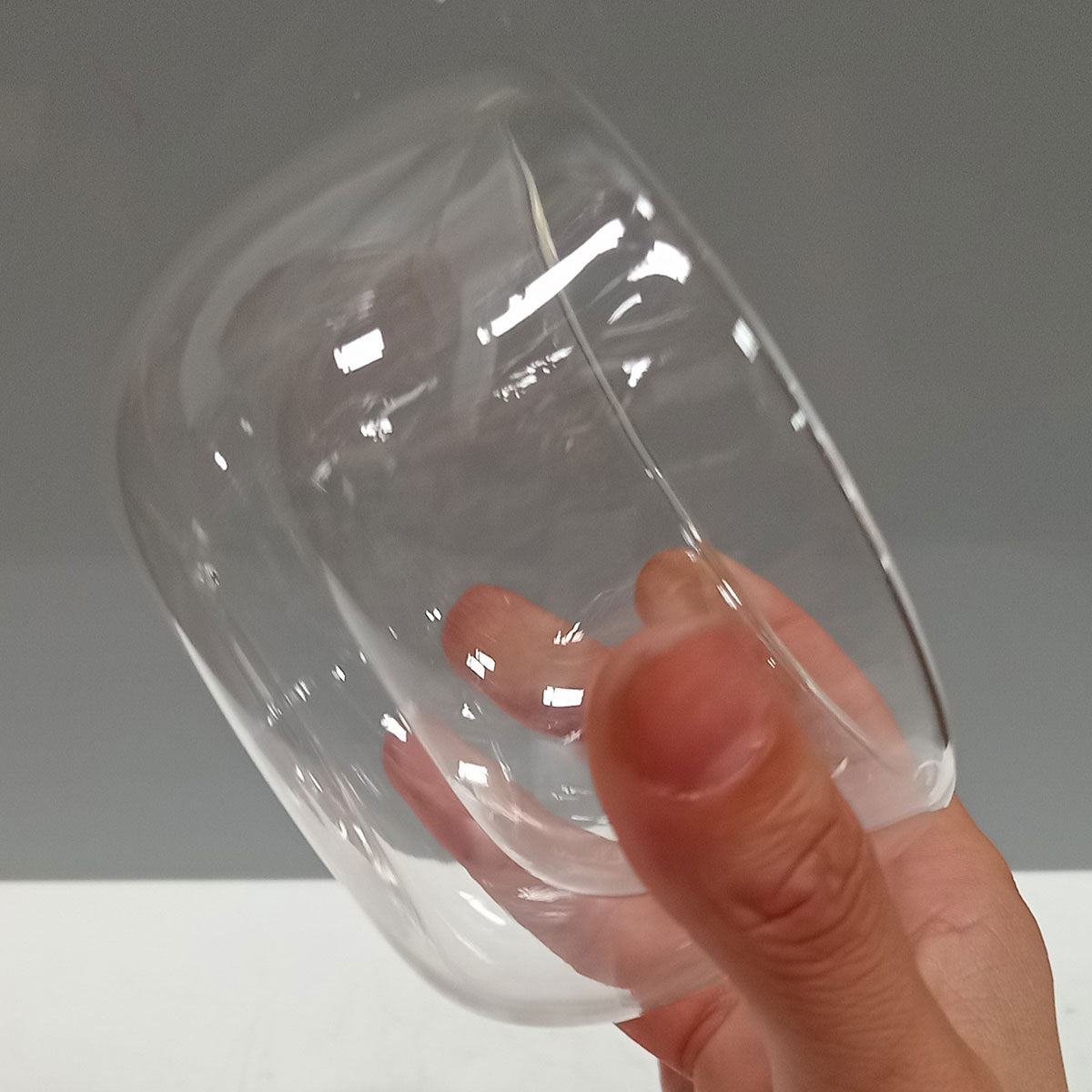 Saladeira de Parede Dupla Borossilicato Transparente 250ml 6x11x11cm