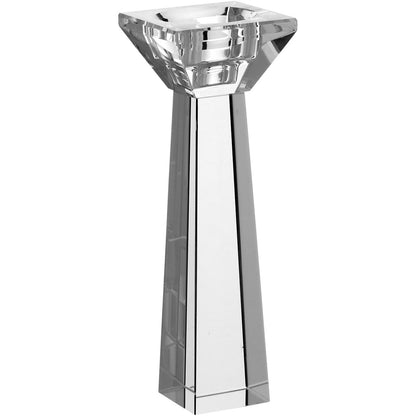 Castiçal de Cristal Transparente 19x6cm para Velas Decorativas