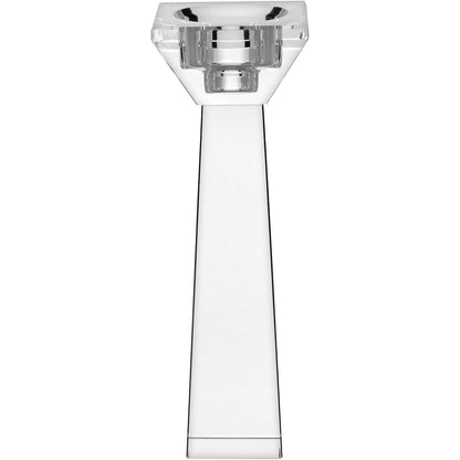 Castiçal de Cristal Transparente 19x6cm para Velas Decorativas