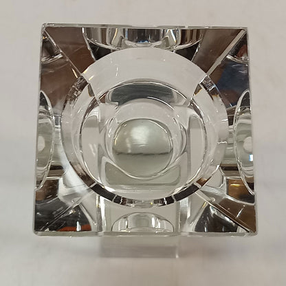 Castiçal de Cristal Transparente 19x6cm para Velas Decorativas