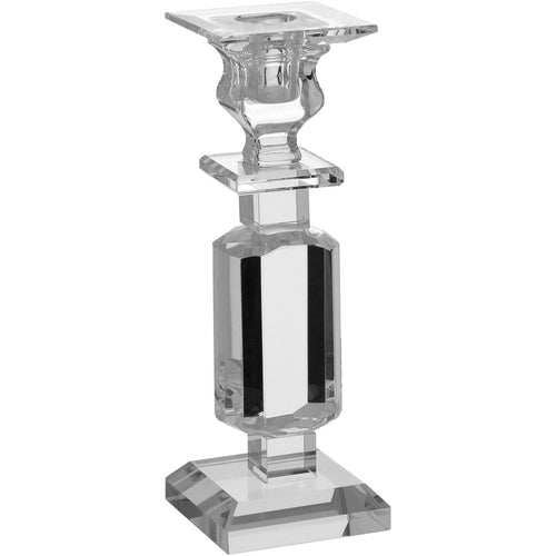 Castiçal de Cristal Transparente 21cm para Velas - Decoração Elegante