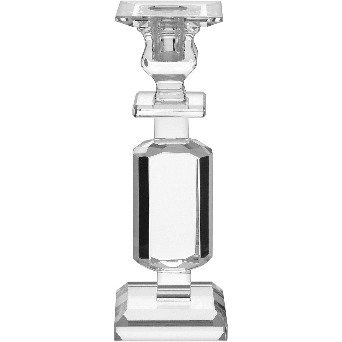 Castiçal de Cristal Transparente 21cm para Velas - Decoração Elegante