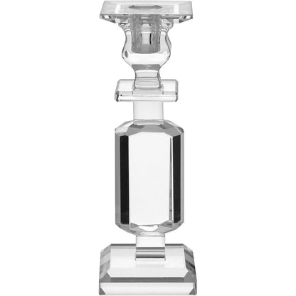 Castiçal de Cristal Transparente 21cm para Velas - Decoração Elegante