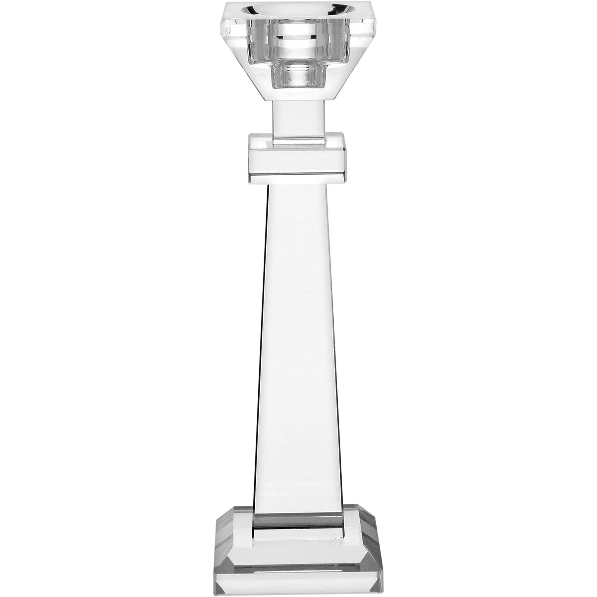 Castiçal de Cristal Transparente 24x6cm para Velas - Decoração Elegante