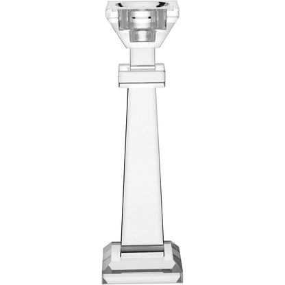 Castiçal de Cristal Transparente 24x6cm para Velas - Decoração Elegante