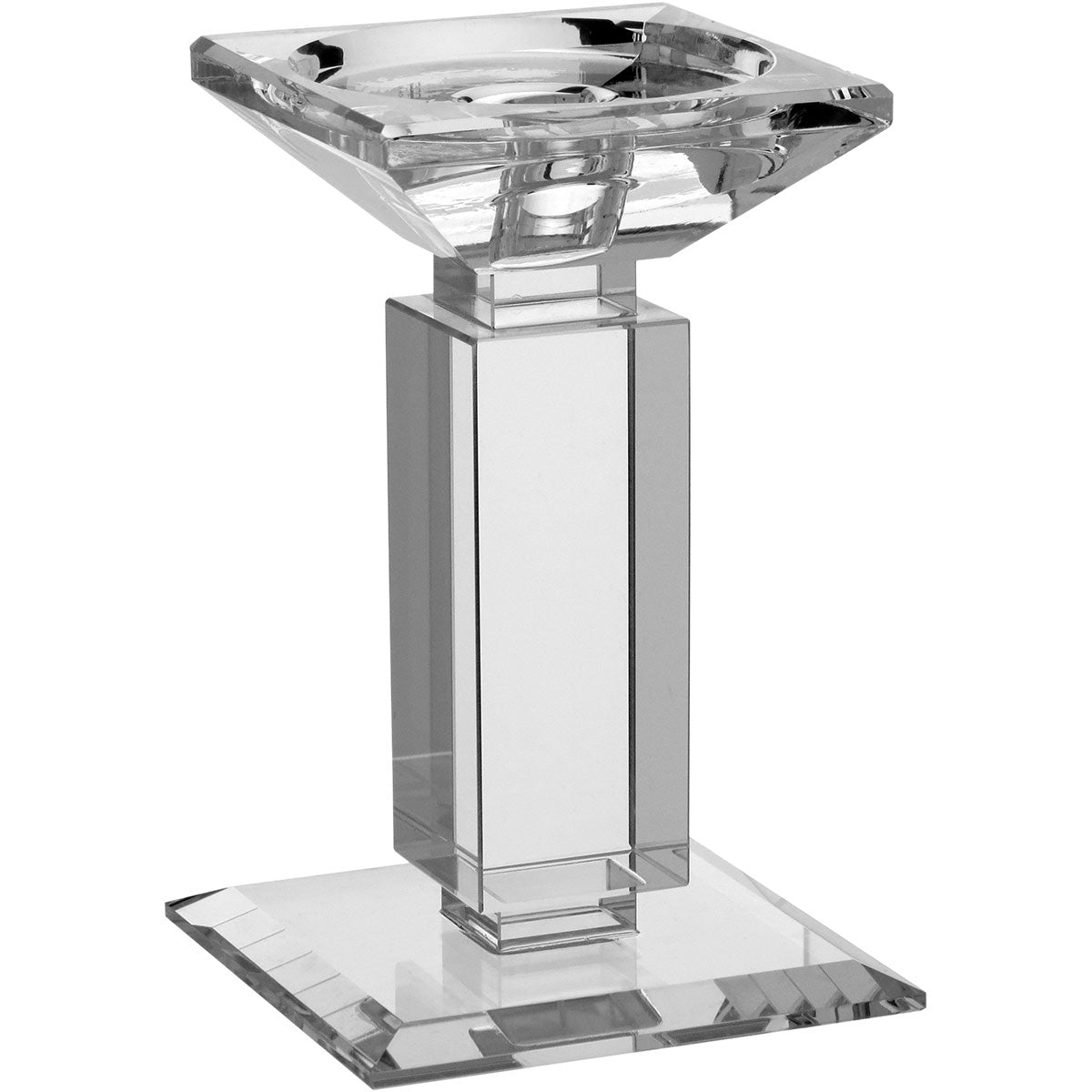 Castiçal de Cristal Transparente 14,5cm para Velas - Elegante e Durável