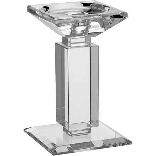 Castiçal de Cristal Transparente 14,5cm para Velas - Elegante e Durável