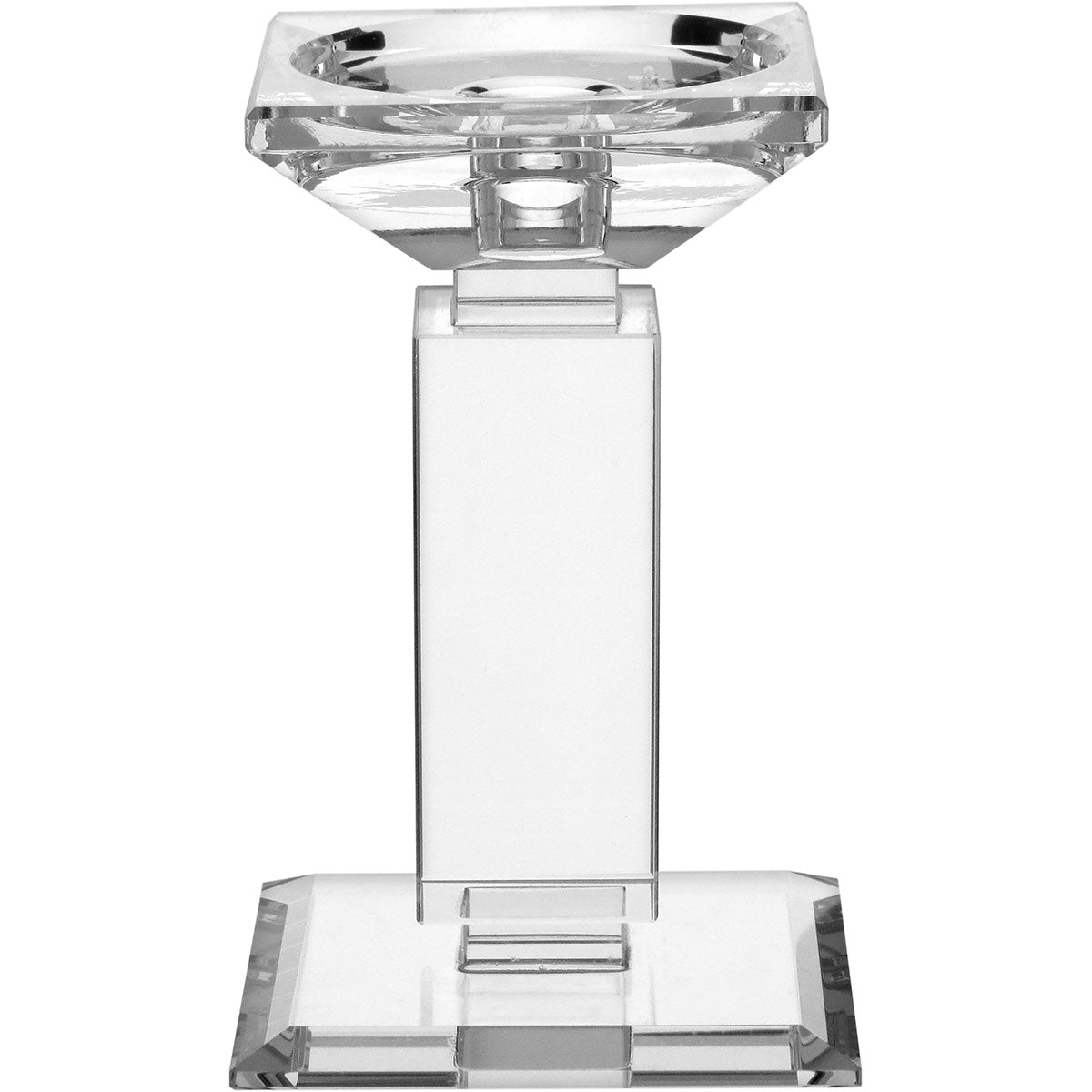 Castiçal de Cristal Transparente 14,5cm para Velas - Elegante e Durável