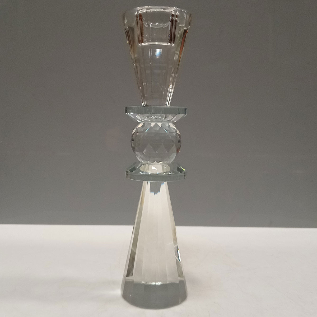 Castiçal de Cristal Transparente 22,3cm para Velas - Elegante e Sofisticado