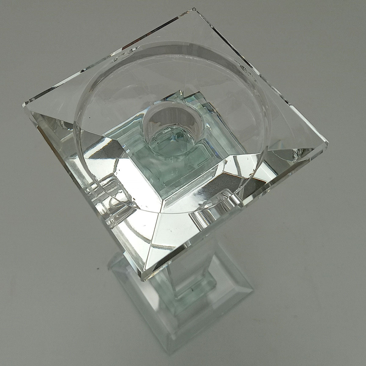 Castiçal de Vidro Transparente 24,1cm para Velas - Elegante e Sofisticado