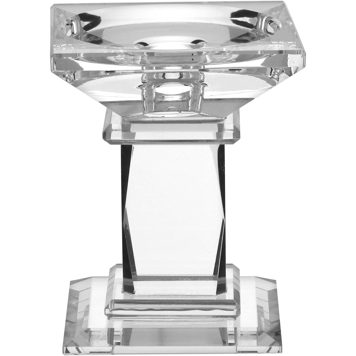 Castiçal de Cristal Transparente 10x9cm para Velas - Elegante e Durável