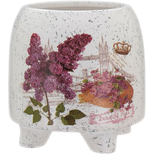 Cachepô de Cerâmica Colorido 9x9cm para Plantas Decorativas