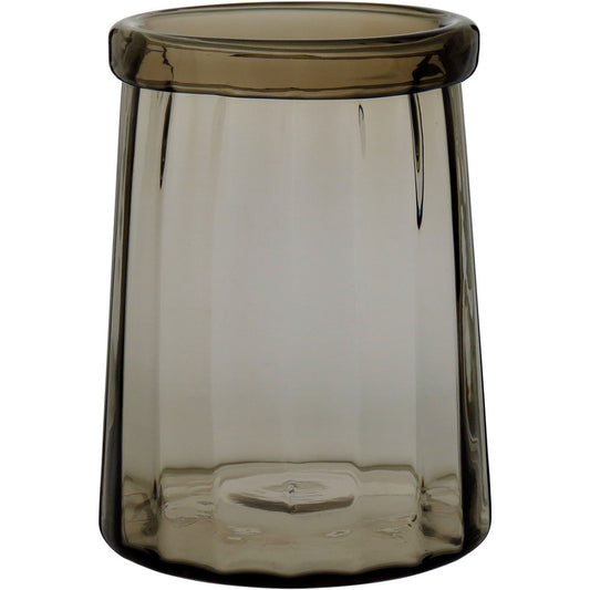 Vaso Vidro 27x19x19cm Âmbar