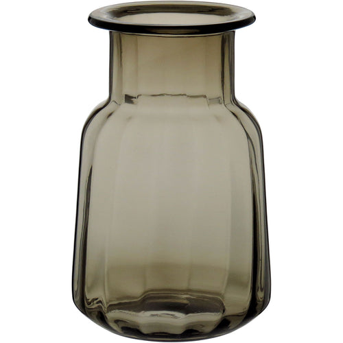 Vaso Vidro 27x14x14cm Fumê