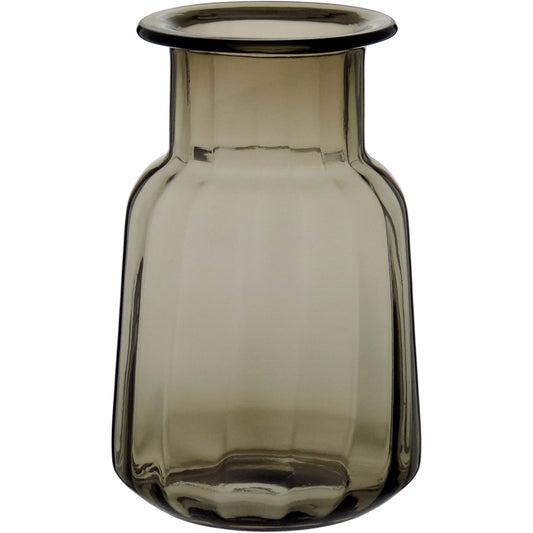 Vaso Vidro 27x14x14cm Fumê