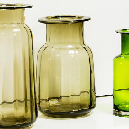 Vaso Vidro 27x14x14cm Fumê