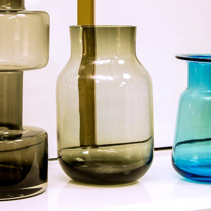 Vaso Vidro 28x12x12cm Fumê