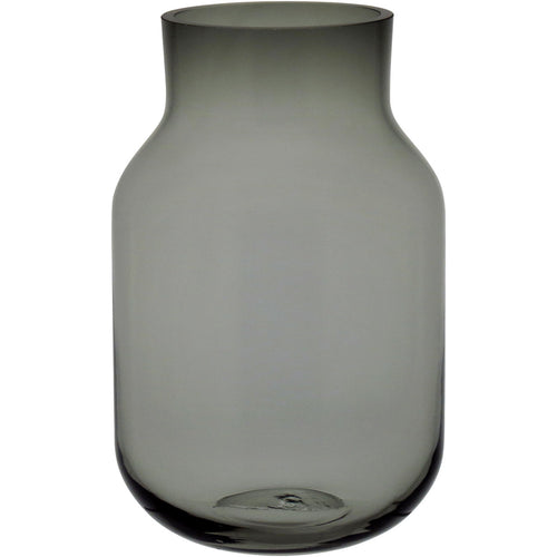 Vaso Vidro 25x16x16cm Cinza