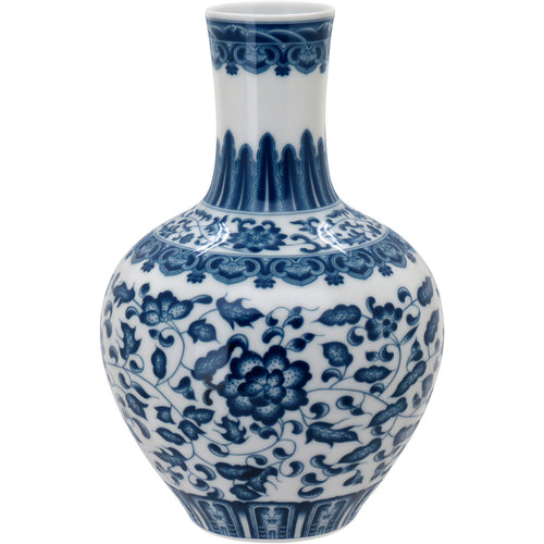 Vaso de Cerâmica Azul 22x14cm para Decoração Elegante