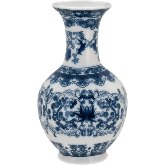 Vaso Cerâmico Azul 14x8cm para Decoração de Ambientes