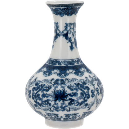 Vaso de Cerâmica Azul 13x8cm para Decoração e Arranjos Florais