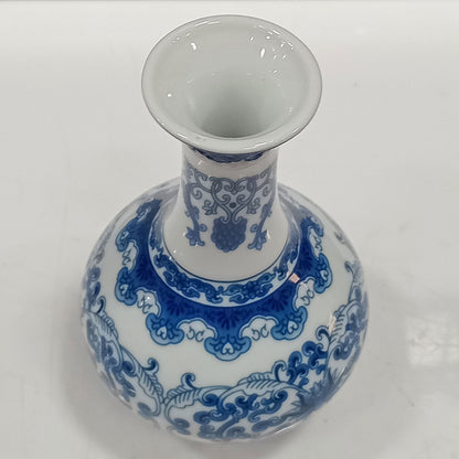 Vaso de Cerâmica Azul 13x8cm para Decoração e Arranjos Florais