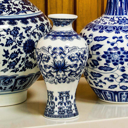 Vaso de Cerâmica Azul 14x8x8cm para Decoração Elegante