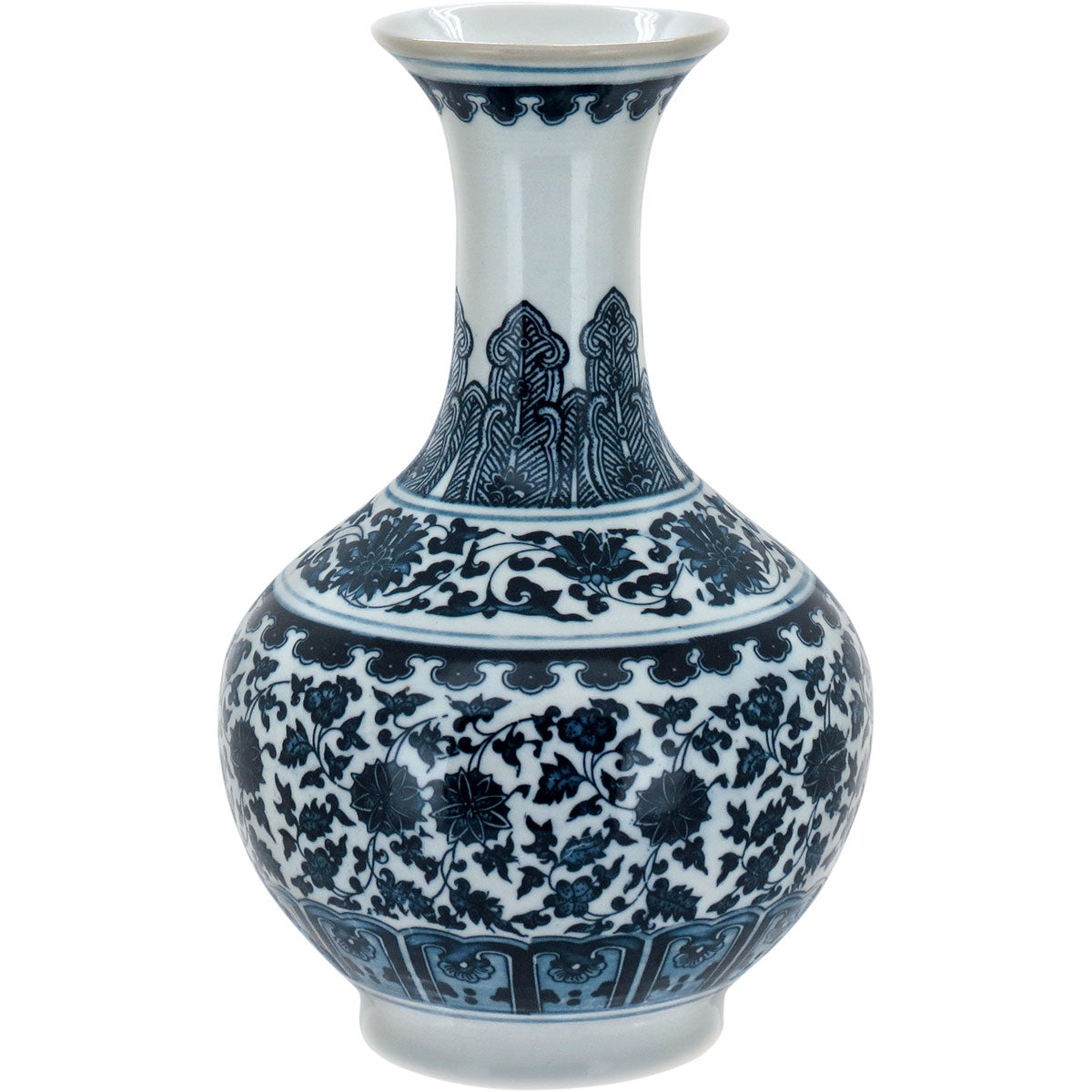 Vaso de Cerâmica Azul 31x18cm para Decoração de Ambientes