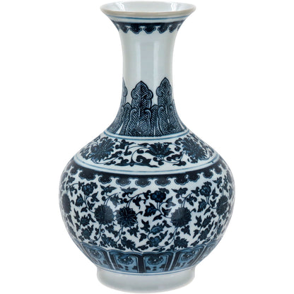 Vaso de Cerâmica Azul 31x18cm para Decoração de Ambientes