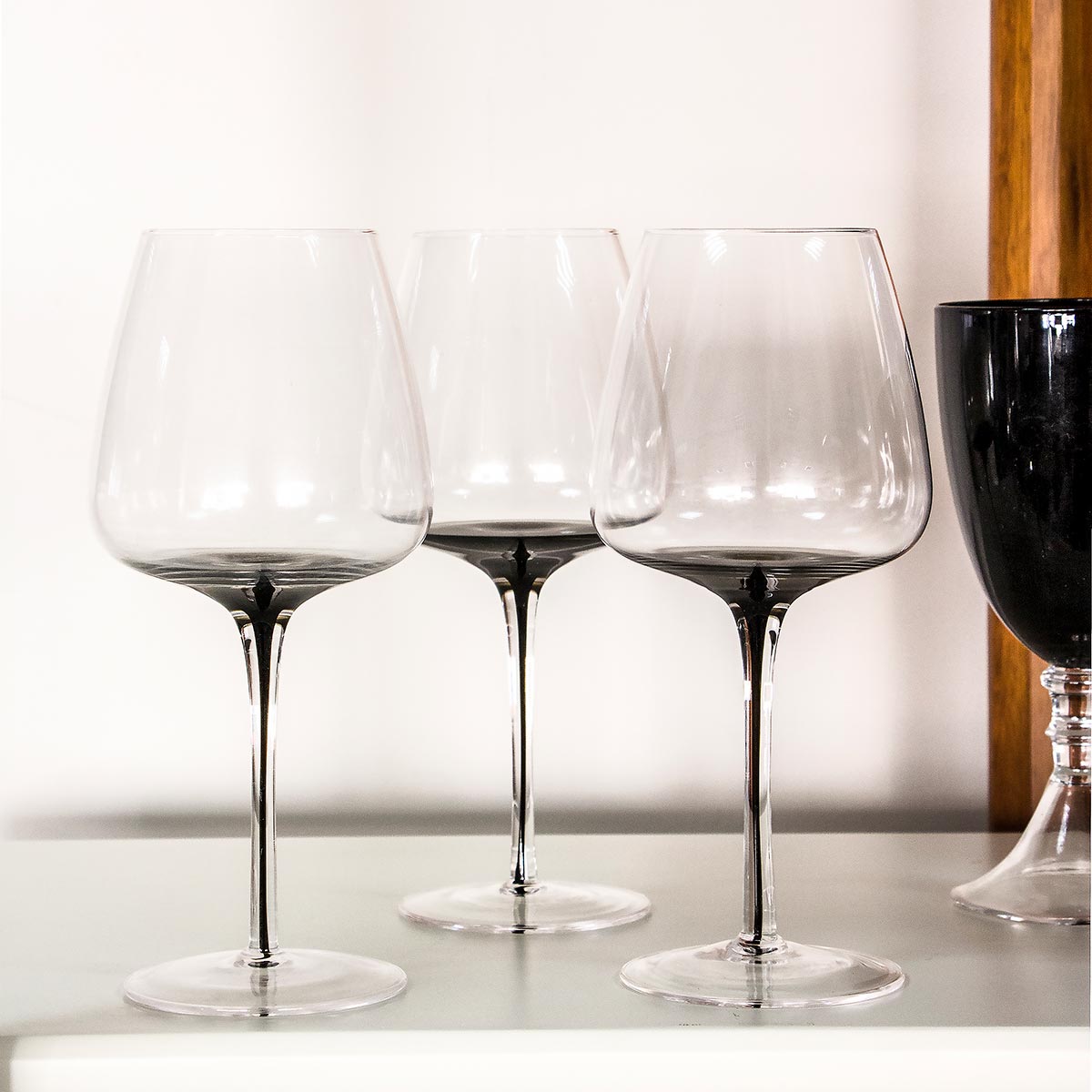 Conjunto 6 Taças de Vinho Vidro Transparente 390ml 21x9cm Elegantes