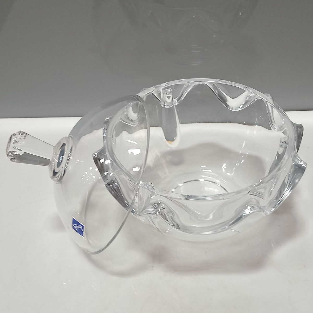 Potiche de Vidro Transparente Cancan 18x18cm com Tampa