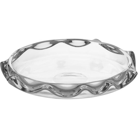 Centro de Mesa em Vidro Transparente Cancan 19x19x3cm Decorativo