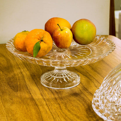 Centro de Mesa Decorativo em Vidro Transparente 11x30cm Elegante