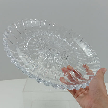 Centro de Mesa Decorativo em Vidro Transparente 11x30cm Elegante