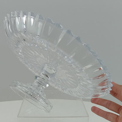 Centro de Mesa Decorativo em Vidro Transparente 11x30cm Elegante