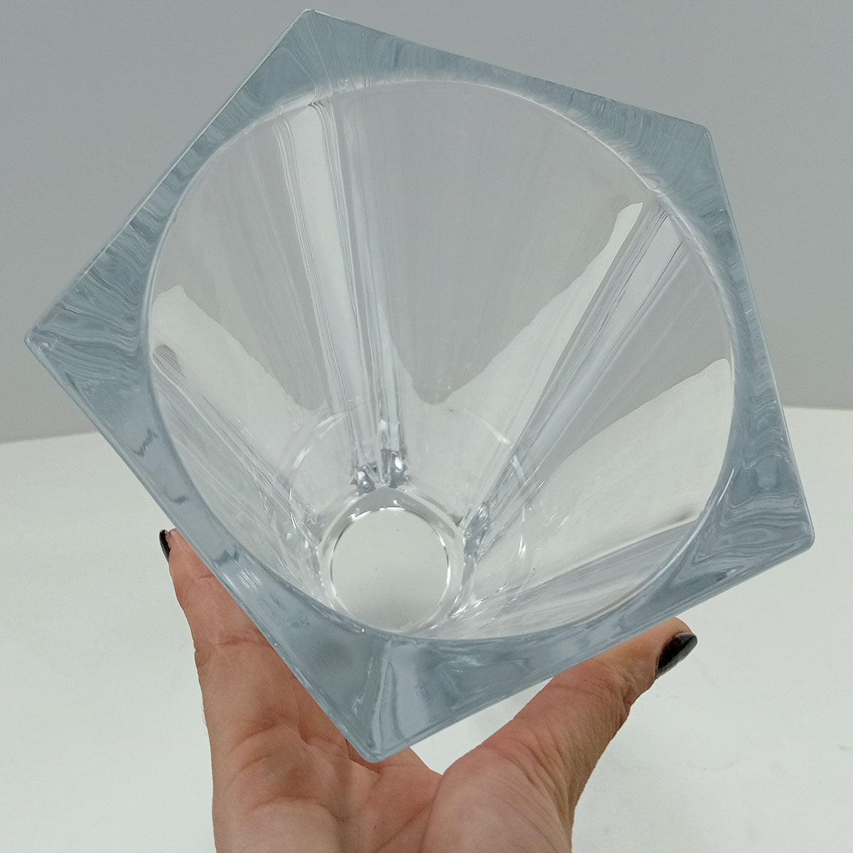 Vaso de Vidro Transparente Oasis 30x17cm para Decoração Elegante