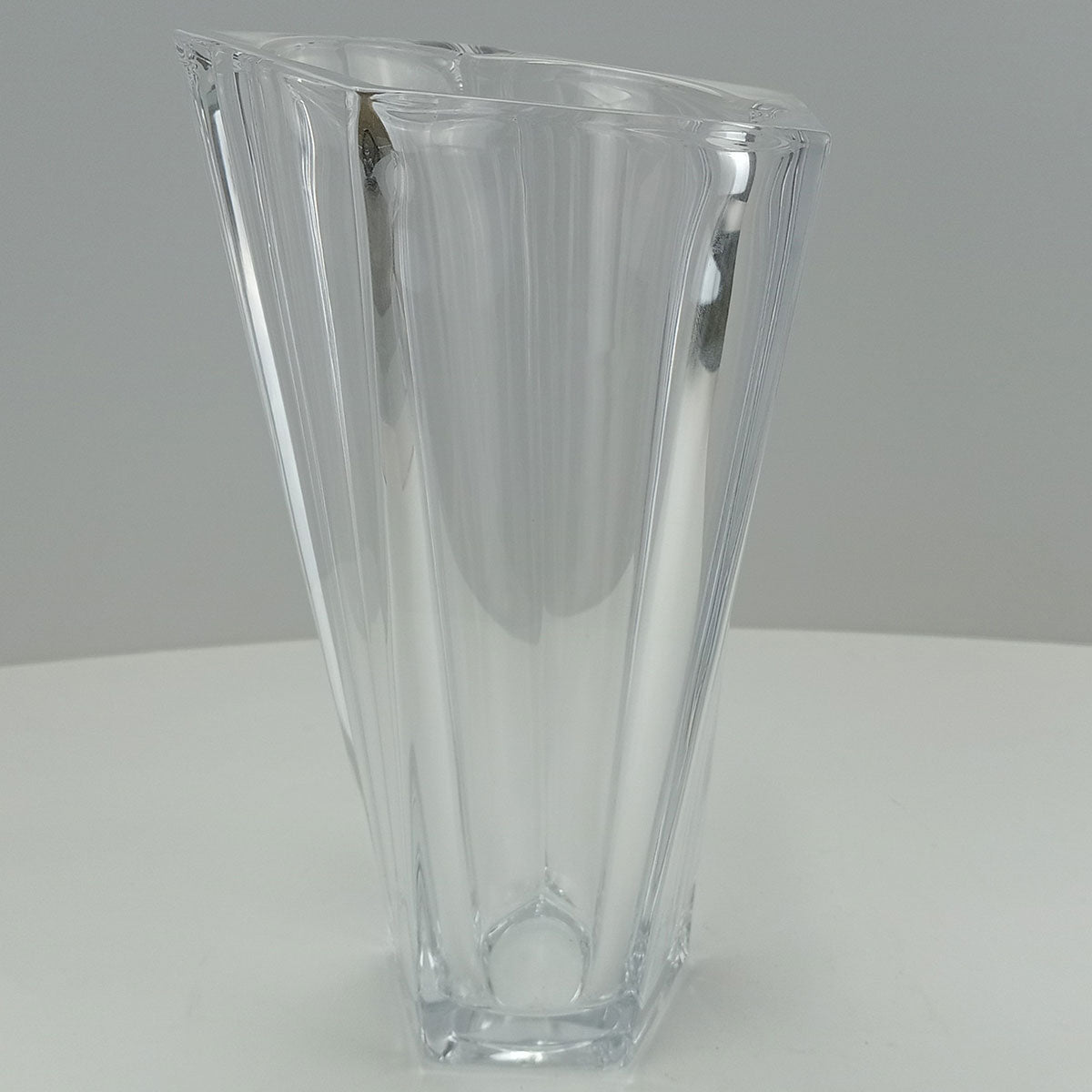 Vaso de Vidro Transparente Oasis 30x17cm para Decoração Elegante