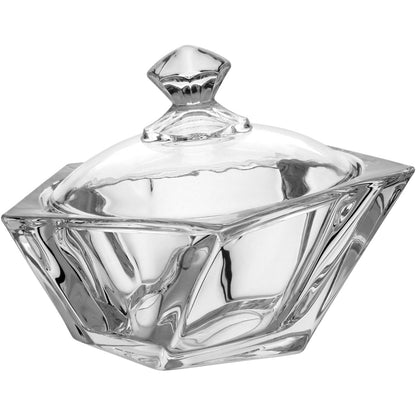 Potiche de Vidro Transparente Oasis 15x20cm com Tampa