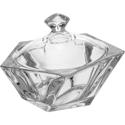 Potiche de Vidro Transparente Oasis 15x20cm com Tampa