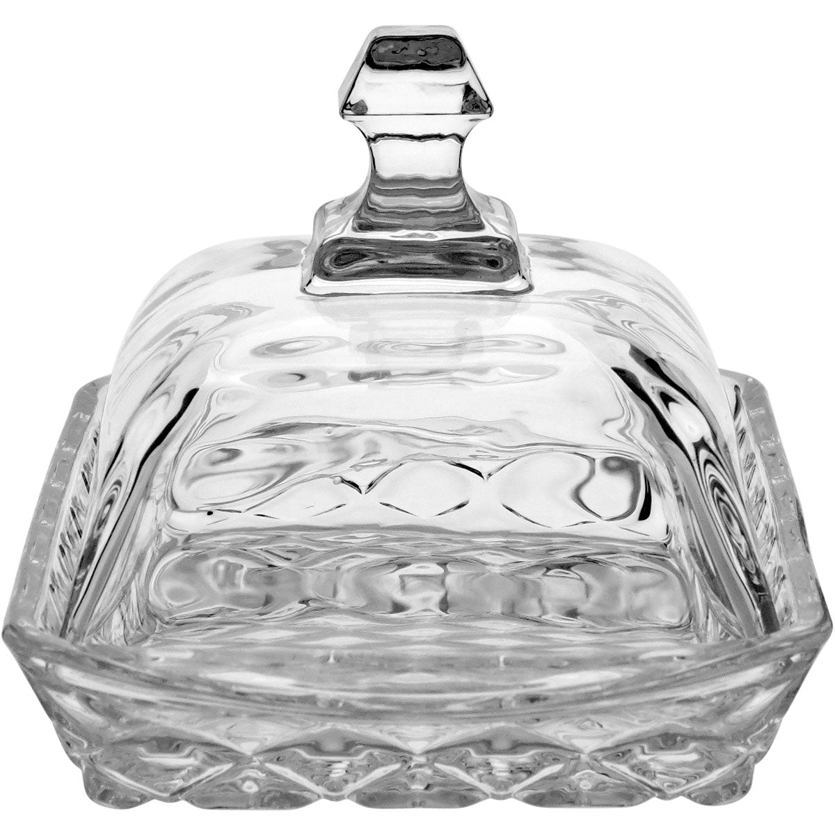 Manteigueira de Vidro Transparente 9x17cm - Elegante e Funcional