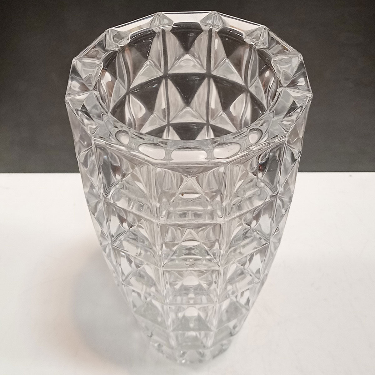 Vaso Dalia Vidro Transparente 27x14cm para Arranjos Florais