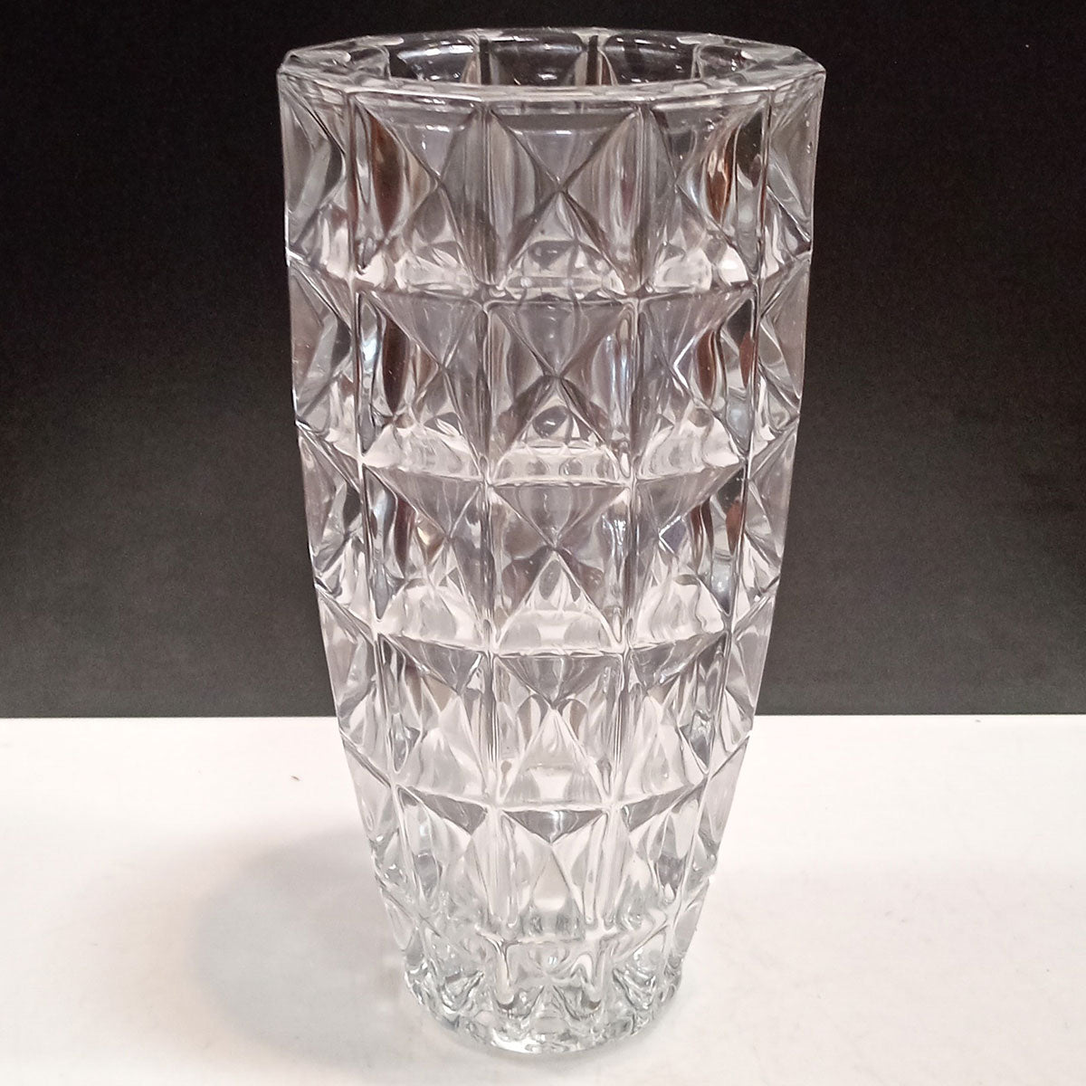 Vaso Dalia Vidro Transparente 27x14cm para Arranjos Florais