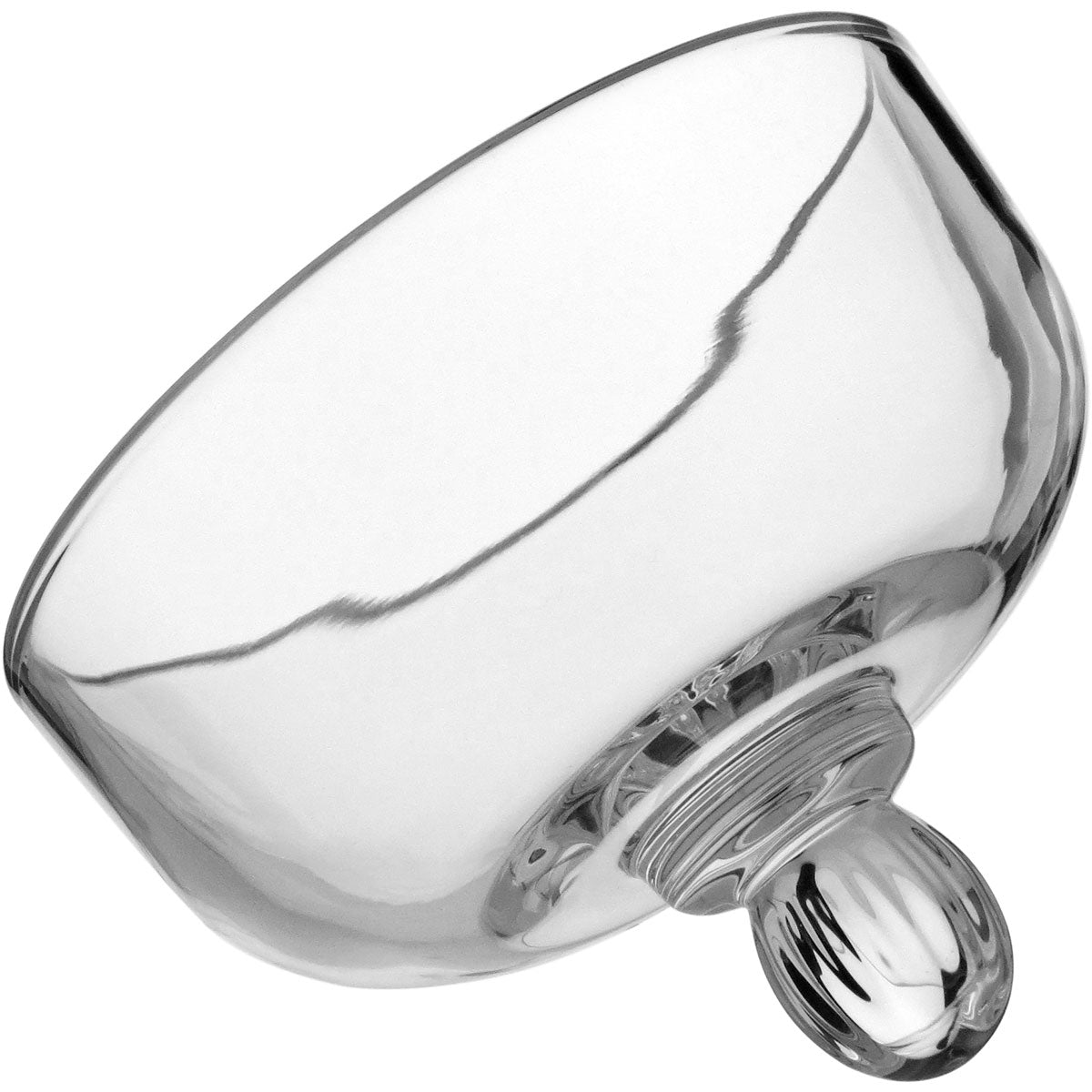 Manteigueira de Vidro Transparente 13x12x12cm com Tampa - Elegante