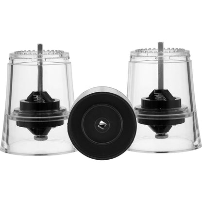 Moedor de Sal e Pimenta Plástico Transparente 18x6cm Mecanismo Ajustável