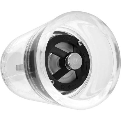 Moedor de Sal e Pimenta Plástico Transparente 18x6cm Mecanismo Ajustável