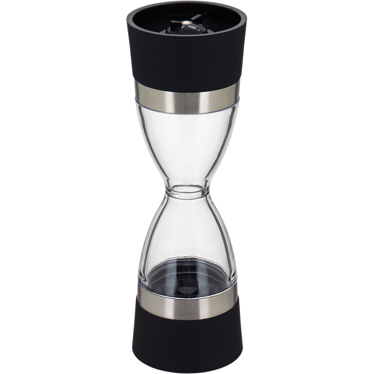 Moedor de Pimenta Plástico Transparente 18cm - Compacto e Ajustável