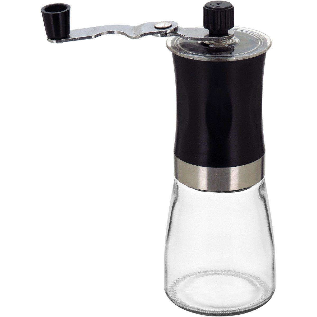 Moedor de Café em Vidro Transparente 17,5cm Ajuste de Granularidade