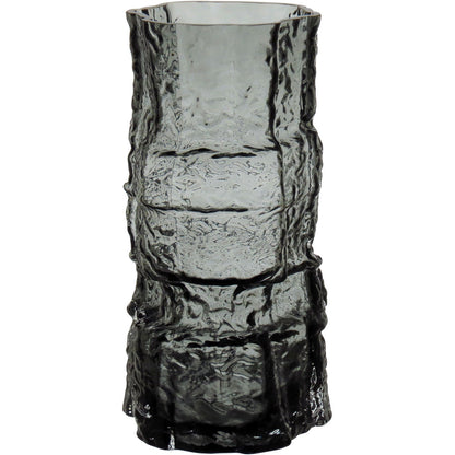 Vaso Vidro 25x11x11cm Cinza